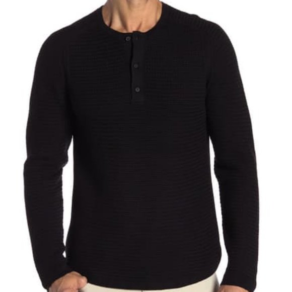 NEW MICHAEL BASTIAN Henley Sweater Cotton Silk - Picture 1 of 2